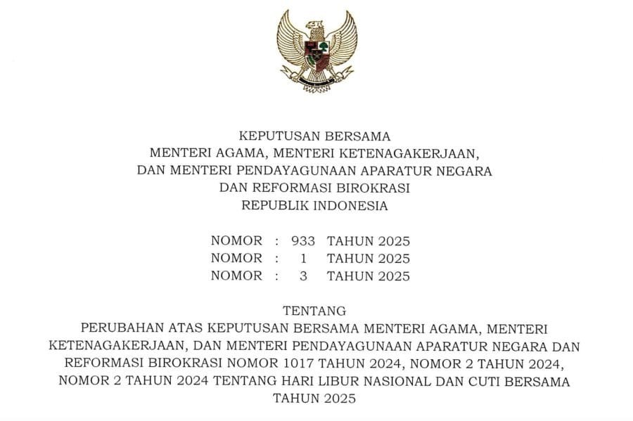 Cuti bersama 18 Agustus 2025