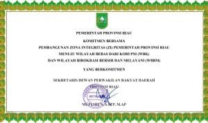 KOMITMEN ZONA INTEGRITAS SEKWAN 4