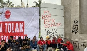demo di depan gedung dpr ri jakarta pada selasa 1432023 devidetikcom 2 4