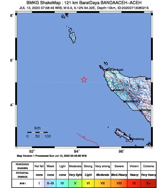 Gempa Terkini , Agam, Sumatera Barat
