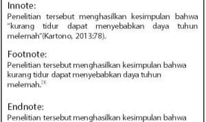 3 Bentuk Penulisan Kutipan