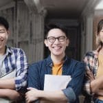 Ilustrasi mahasiswa dengan beasiswa