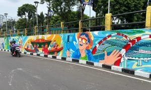 Mural Gubeng Pojok usai diperbaiki 3