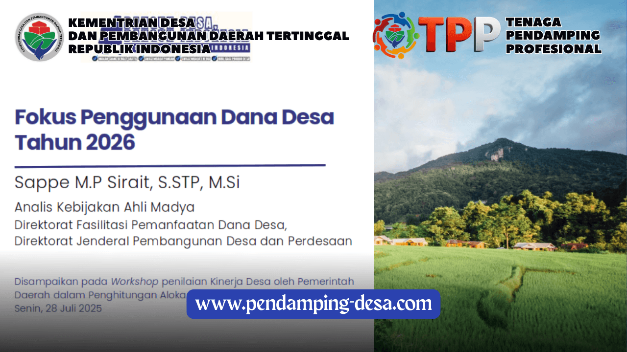 FOKUS PENGGUNAAN DANA DESA 2026