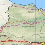 tangkapan layar laman peta rencana jalan tol Ngawi Bojonegoro Tuban dan exit tol