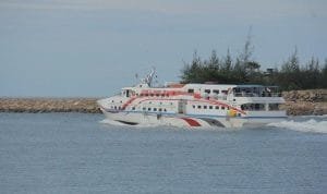 Kapal cepat Express Bahari melayanI Pelabuhan Ulee Lheue Banda Aceh Balohan Sabang