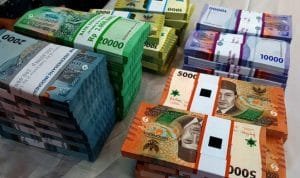 PENUKARAN UANG BARU Ilustrasi uang Rupiah baru kas keliling Bank Indonesia