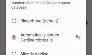 call screen spam