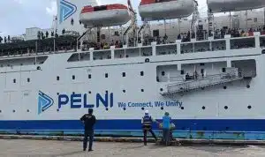 kapal Pelni bersandar di Pelabuhan Manokwari Sabtu 21122024 sore