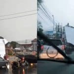 papan reklame di depok roboh