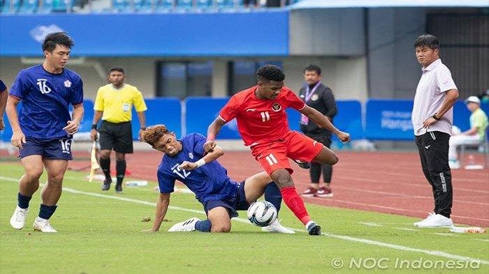 Timnas U24 Indonesia saat berhadapan dengan China Taipei36363