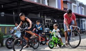 aktivitas bermain di halaman rumah ozay dom