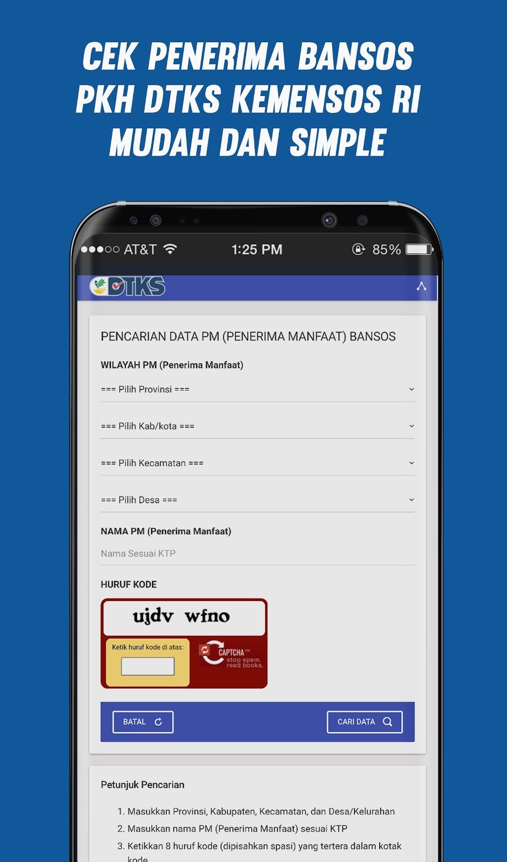 cara cek bansos pkh kemensos screenshot