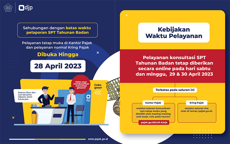 deadline spt pph badan layanan tatap muka djp dibuka hingga 28 april 230418094123