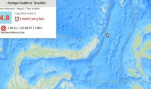 gempa bumi di kota bitung sulawesi utara magnitudo 48 terasa hingga manado