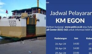 jadwal rute dan harga tikel kapal KM Egon Mei 2024