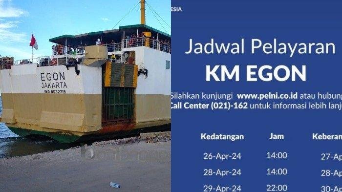 jadwal rute dan harga tikel kapal KM Egon Mei 2024