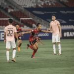 penyerang sayap bali united m rahmat merayakan gol yang dice 3pqs