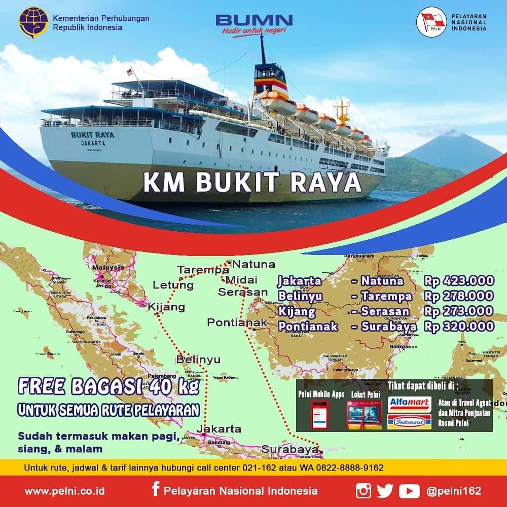 rute kapal pelni bukit raya